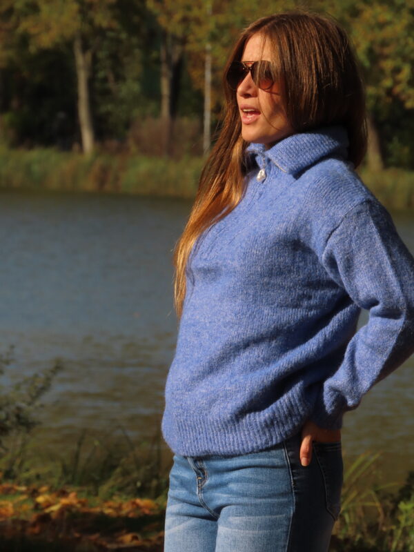 Pull à la perle bleu – Image 4