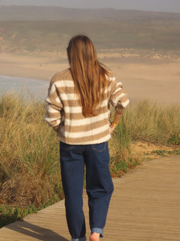 Pull rayé beige Lagos – Image 5