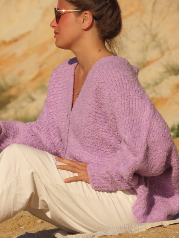 Gilet mauve Nazaré – Image 2