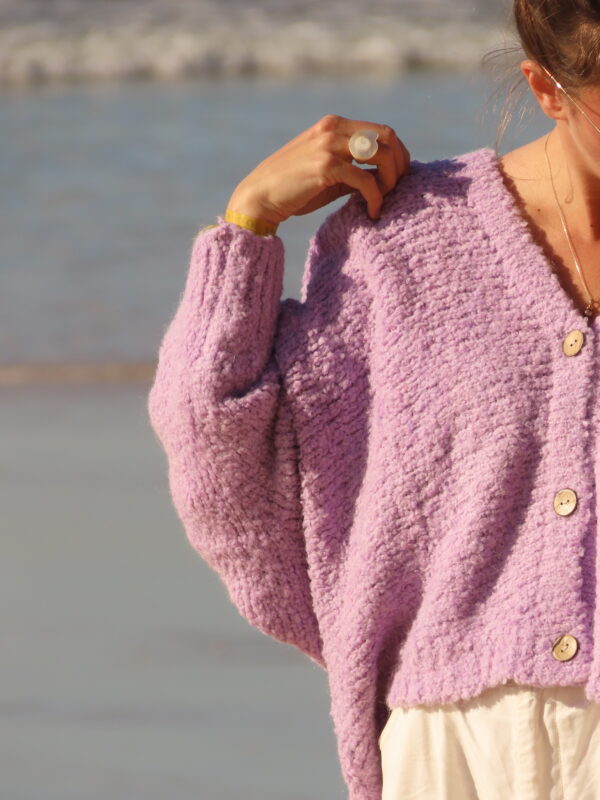 Gilet mauve Nazaré