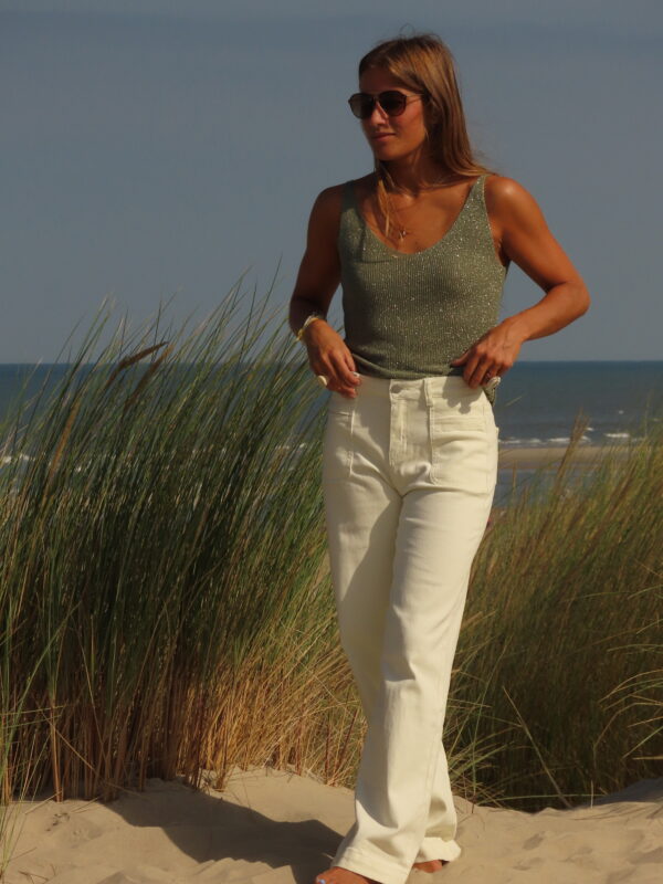 Débardeur Kaki Paillettes – Image 4