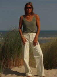 Débardeur Kaki Paillettes