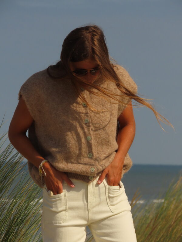 Gilet Marron sans manche – Image 6