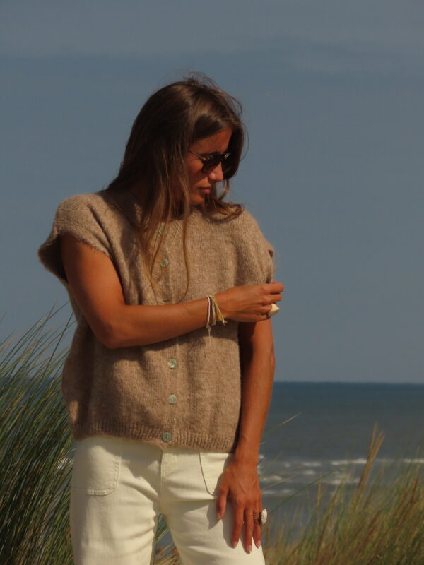 Gilet Marron sans manche – Image 7